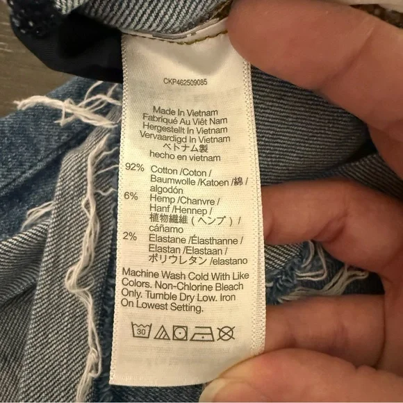 Madewell Maternity High Rise Jean Shorts Over the Belly Size 29 Raw Hem - Picture 9 of 12